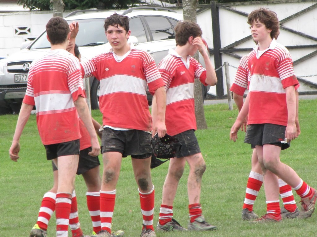 Luke celebrating the win and the last game of the 2012 season!